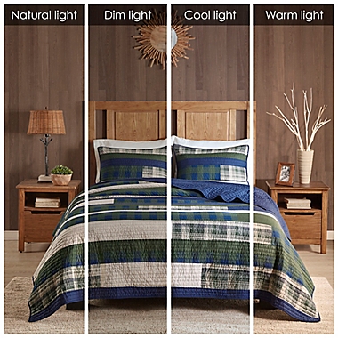 Woolrich Spruce Hill Oversized 3-Piece Full/Queen Quilt Set in Green. View a larger version of this product image.