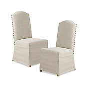Madison Park Foster High Back Dining Chair in Beige (Set of 2)