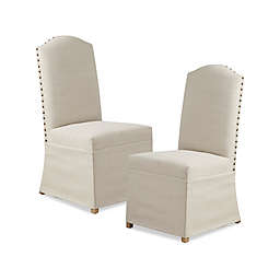 Madison Park Foster High Back Dining Chair in Beige (Set of 2)