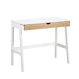 Olive and Opie© Hilton 1-Drawer Desk in White/Natural