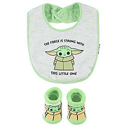 Star Wars™: The Mandalorian Size 0-12M 2-Piece Bib and Bootie Set in Green