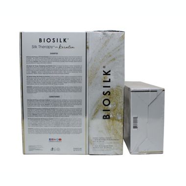 Biosilk 2-Pack Silk Therapy + Keratin Shampoo and Conditioner Duo. View a larger version of this product image.