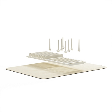 Umbra&reg; UDry Peg Drying Rack with Mat in Linen. View a larger version of this product image.