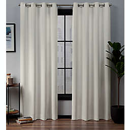 Exclusive Home Academy 84-Inch Grommet 100% Blackout Curtain Panels in Ivory (Set of 2)
