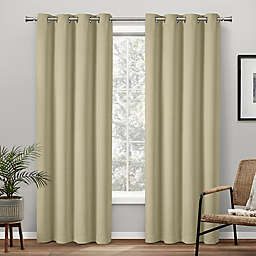 Exclusive Home Academy 84-Inch Grommet 100% Blackout Curtain Panels in Linen (Set of 2)