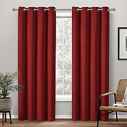Exclusive Home Academy 84-Inch Grommet 100% Blackout Curtain Panels in Chili (Set of 2)