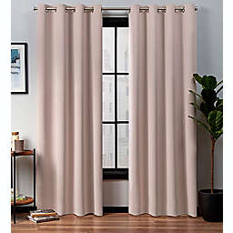 Exclusive Home Academy 84-Inch Grommet 100% Blackout Curtain Panels in Blush (Set of 2)
