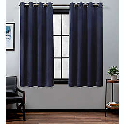 Exclusive Home Academy 63-Inch Grommet 100% Blackout Curtain Panels in Navy (Set of 2)