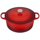 Alternate image 5 for Le Creuset&reg; Signature 9 qt. Round Dutch Oven in Cerise