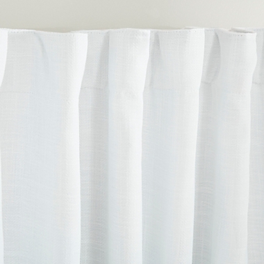 Lauren Ralph Lauren Herringbone 84-Inch Blackout Rod Pocket Window Curtain Panel in White (Single). View a larger version of this product image.