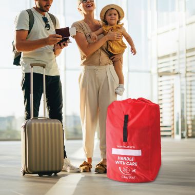 Belle ON THE GO Car Seat Gate Check Bag in Red. View a larger version of this product image.