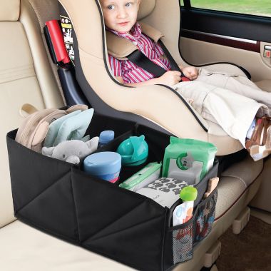 Belle ON THE GO Backseat Car Organizer in Black. View a larger version of this product image.