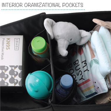 Belle ON THE GO Backseat Car Organizer in Black. View a larger version of this product image.