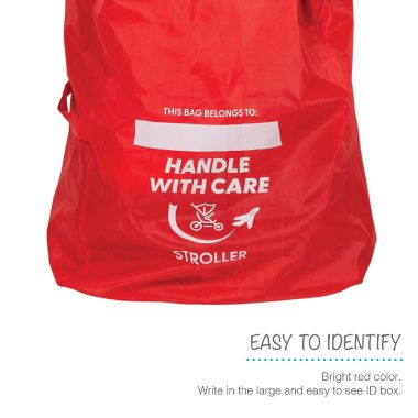 Belle ON THE GO Stroller Gate Check Bag in Red. View a larger version of this product image.