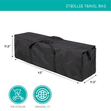 Belle ON THE GO Umbrella Stroller Travel Bag in Black. View a larger version of this product image.