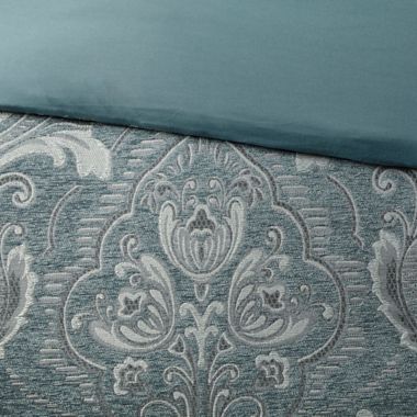 Madison Park Signature Adelphia 9-Piece Jacquard King Comforter Set in Slate Blue. View a larger version of this product image.