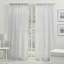 Lauren Ralph Lauren Carolina Sheer Rod Pocket Single Window Curtain Panel in Natural