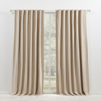Lauren Ralph Lauren&reg; Waller 108-Inch Rod Pocket 100% Blackout Curtain Panel in Taupe