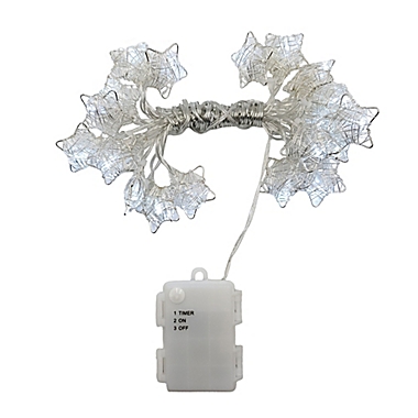Solar-Powered Silver String Star Lights (20-Count). View a larger version of this product image.