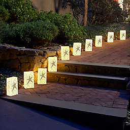 Electric Luminaria Kit with 10-Count Gold Star LumaBase Lanterns