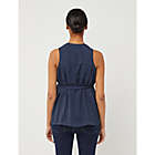 Alternate image 3 for A Pea in the Pod&reg; Small Pleated Sleeveless Maternity Shirt in Navy