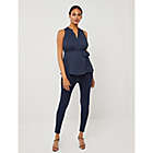 Alternate image 7 for A Pea in the Pod&reg; Small Pleated Sleeveless Maternity Shirt in Navy
