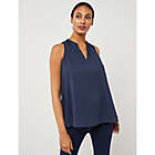 Alternate image 1 for A Pea in the Pod&reg; Small Pleated Sleeveless Maternity Shirt in Navy