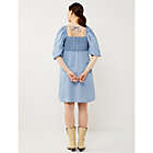 Alternate image 2 for A Pea in the Pod&reg; Small Smocked Maternity Dress in Blue
