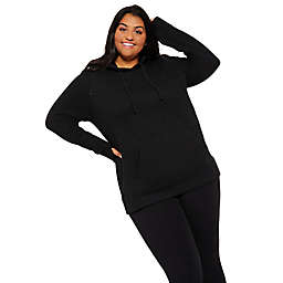 Motherhood Maternity® 2X Plus Size Side-Zip Nursing Hoodie Sweatshirt in Black