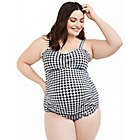 Alternate image 0 for Motherhood Maternity&reg; Beach Bump&trade; 2X UPF 50+ Maternity Tankini Swimsuit in Gingham