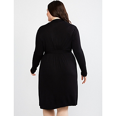 Motherhood Maternity&reg; 1X Maternity Sleep and Nursing Robe in Black. View a larger version of this product image.