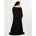 Alternate image 2 for Motherhood Maternity&reg; 1X Plus Size Off the Shoulder Maternity Maxi Dress in Black