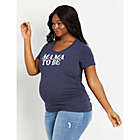 Alternate image 2 for Motherhood Maternity&reg; 2X Mama to Be Maternity T-Shirt in Blue