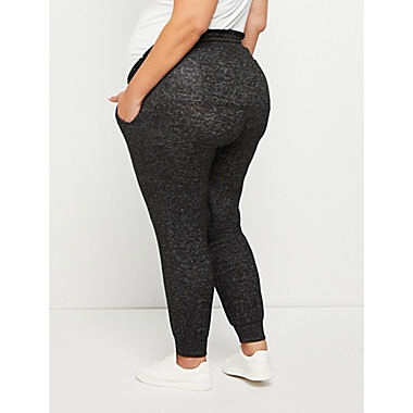 Motherhood Maternity&reg; 2X Plus Size Under Belly Hacci Knit Maternity Jogger in Grey. View a larger version of this product image.