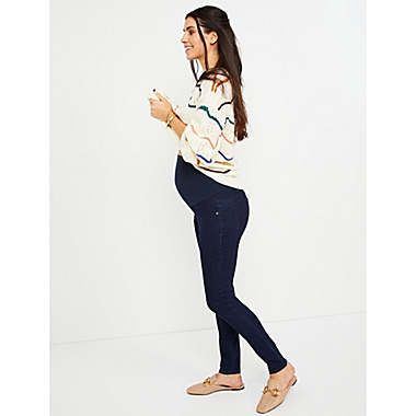 Motherhood Maternity&reg; Small Basic Secret Fit Belly Maternity Skinny Jean in Dark Wash. View a larger version of this product image.