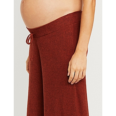 Motherhood Maternity&reg; X-Large Hacci Knit Wide Leg Maternity Pant in Brown. View a larger version of this product image.
