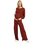 Alternate image 0 for Motherhood Maternity&reg; X-Large Hacci Knit Wide Leg Maternity Pant in Brown