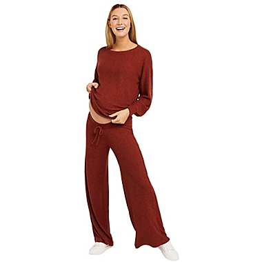Motherhood Maternity&reg; Hacci Knit Wide Leg Maternity Pant. View a larger version of this product image.