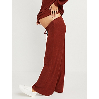 Motherhood Maternity&reg; X-Large Hacci Knit Wide Leg Maternity Pant in Brown. View a larger version of this product image.