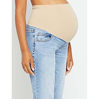 Motherhood Maternity&reg; Large Secret Fit Belly Straight Leg Maternity Jeans in Medium Wash. View a larger version of this product image.