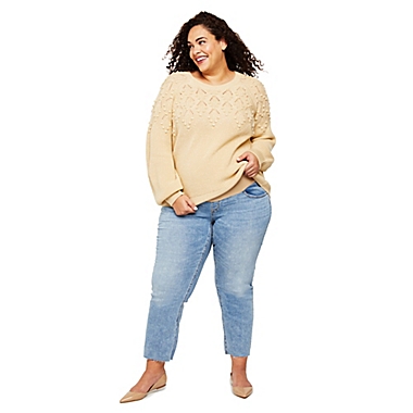 Motherhood Maternity&reg; 1X Plus Size Secret Fit Belly Maternity Straight Leg Jean. View a larger version of this product image.