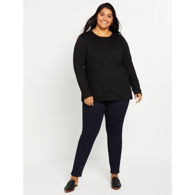 Motherhood Maternity&reg; Plus Size Tulip Hem Pullover Long Sleeve Nursing Tee. View a larger version of this product image.