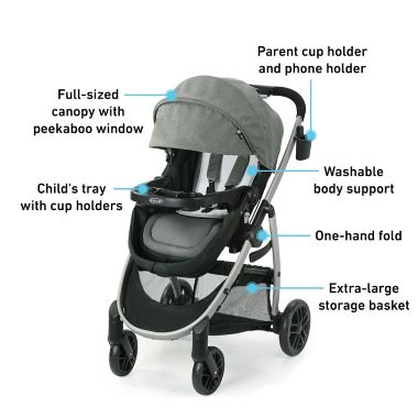 Graco&reg; Modes&trade; Pramette DLX Travel System in Huron. View a larger version of this product image.