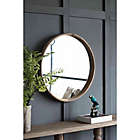 Alternate image 4 for A&amp;B Home Thayne 27.5-Inch Round Mirror in Wood