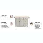 Alternate image 4 for Home Styles Liberty Kitchen Cart in White with Wooden Top