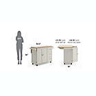 Alternate image 3 for Home Styles Liberty Kitchen Cart in White with Wooden Top