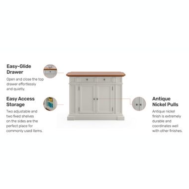 Home Styles Kitchen Island with Distressed Oak Top. View a larger version of this product image.