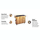 Alternate image 4 for Home Styles Natural Wood Breakfast Bar Rolling Kitchen Cart