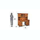 Alternate image 3 for Home Styles Arts & Crafts Pedestal Desk and Hutch in Cottage Oak