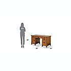 Alternate image 3 for Home Styles Arts & Crafts Pedestal Desk in Cottage Oak Finish
